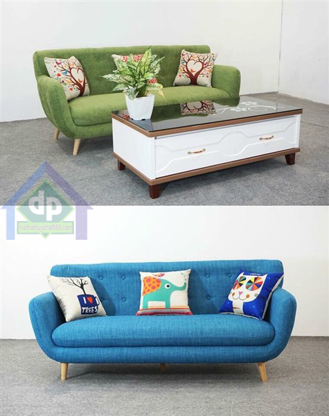 Mẫu sofa nỉ họa tiết đơn giản